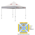 10' x 10' White Rigid Pop-Up Tent Kit, Full-Color, Dynamic Adhesion (4 Locations)